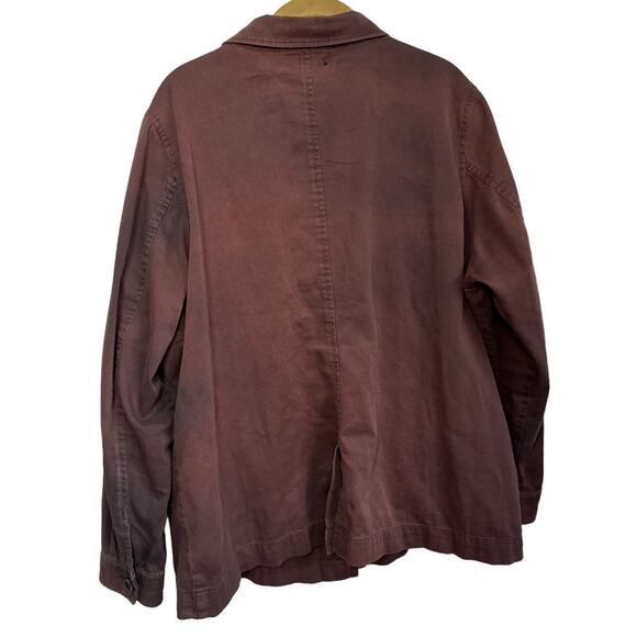 Forever 21 Plus + Size 2X 4 Pocket Purple Collared Button Down Long Sleeve Shirt - Picture 4 of 5